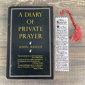 A Diary of Private Prayer by John Baillie 1949 1st Edition with Bookmark, EUC